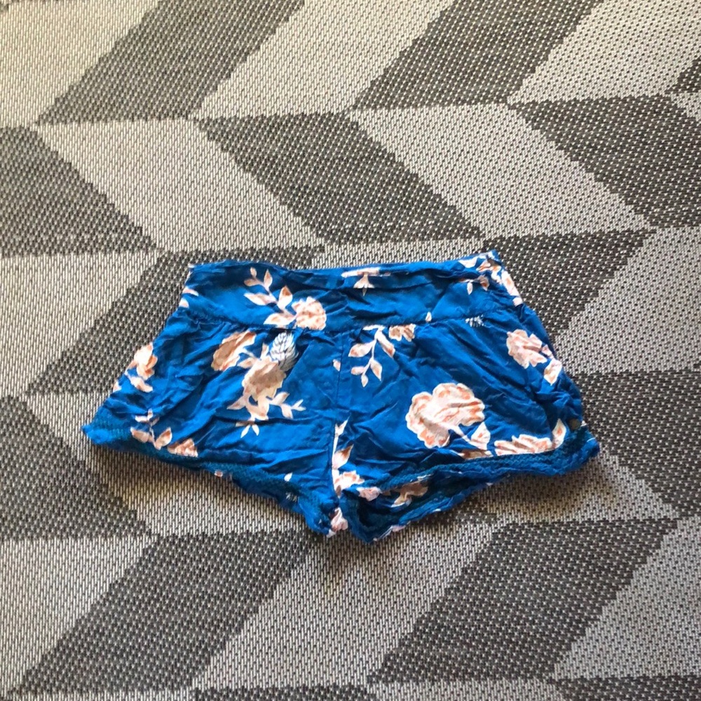 Blue flower shorts